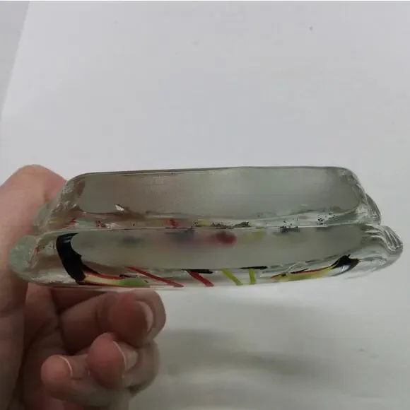 VTG Handcrafted Glass Paperweight Fish Aquarium Murano Style - Picture 4 of 4